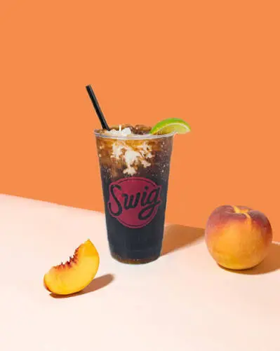 Swig peach iced drink
